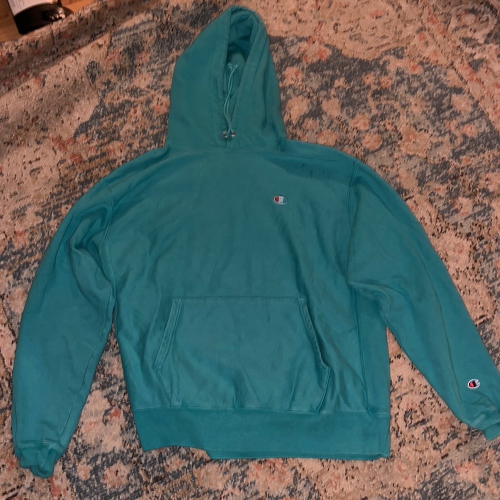 Turquoise Teal XL Champion Hoodie